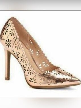 Lauren Conrad ConfettiRose Rose Gold Floral Lasercut Pumps - Women’s 8